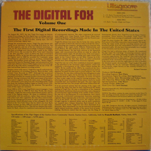 Virgil Fox : The Digital Fox, Volume One (LP, Album, DBX)