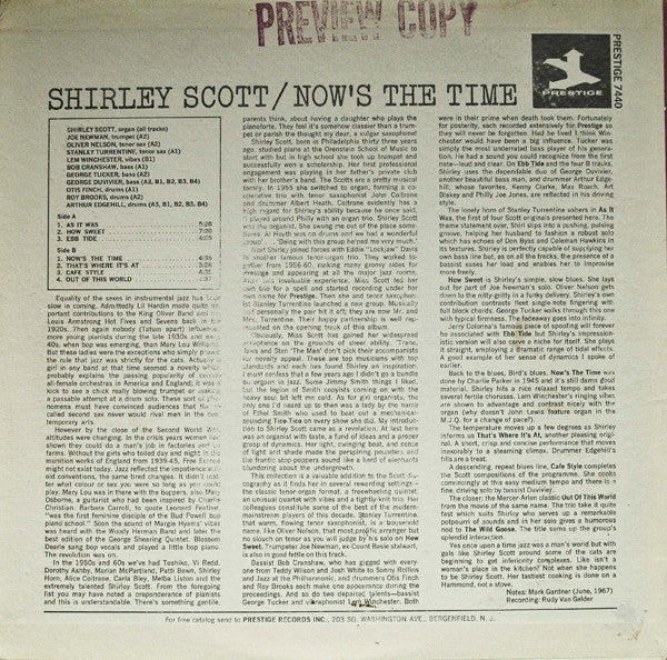 Shirley Scott : Now's The Time (LP, Comp)