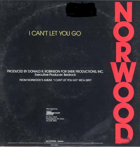 Norwood : I Can't Let You Go (12", Glo)