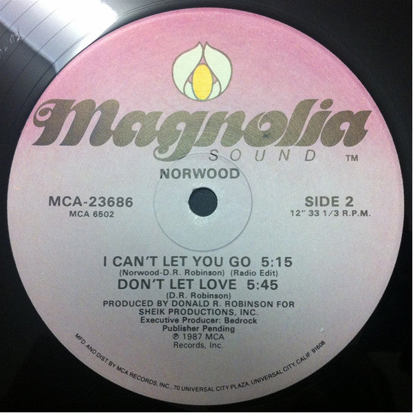Norwood : I Can't Let You Go (12", Glo)