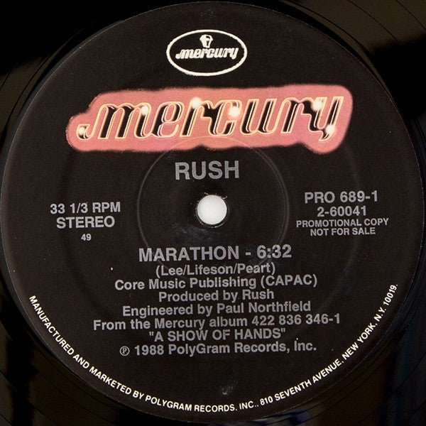 Rush : Marathon (12", Promo)