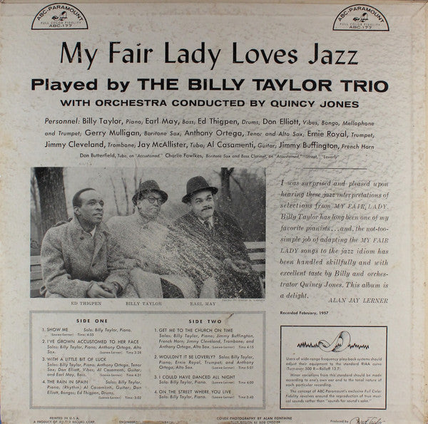 Billy Taylor Trio : My Fair Lady Loves Jazz (LP, Album)