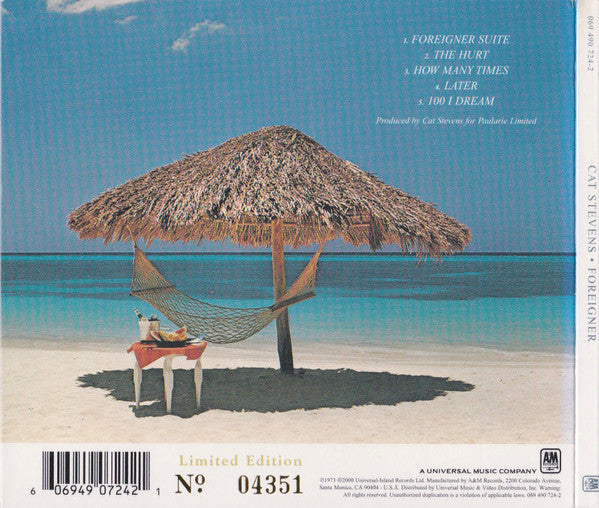 Cat Stevens : Foreigner (CD, Album, Ltd, Num, RE, RM, Dig)
