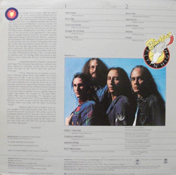 Blackfoot (3) : Flyin' High (LP, Album, RE, Ter)