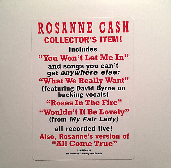Rosanne Cash : RC 5 (Collector's Item!) (CD, Promo)