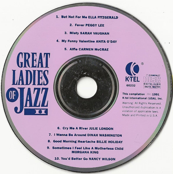 Various : Great Ladies Of Jazz II (CD, Comp)