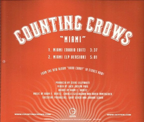 Counting Crows : Miami (CD, Single, Promo)