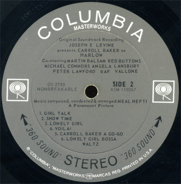 Neal Hefti : Harlow (Music From The Score Of The Motion Picture) (LP, Album)