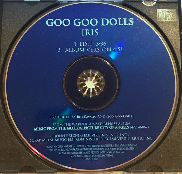 Goo Goo Dolls : Iris (CD, Single, Promo)