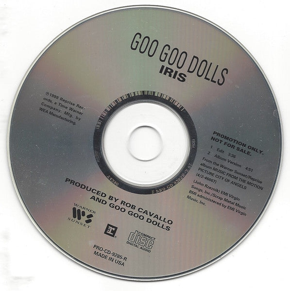 Goo Goo Dolls : Iris (CD, Single, Promo)