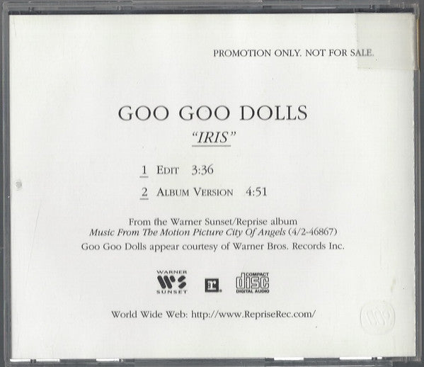 Goo Goo Dolls : Iris (CD, Single, Promo)