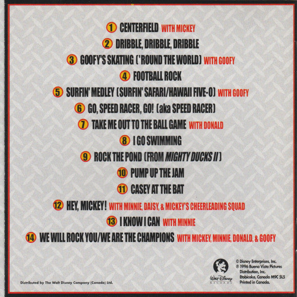 No Artist : Mickey's Sports Songs (CD, Album)