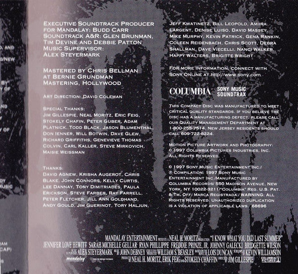 Various : I Know What You Did Last Summer (The Album) (CD, Album, Comp)