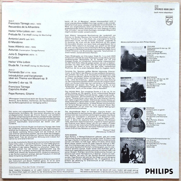 Pepe Romero : Berühmte Kompositionen Für Gitarre (LP, Album)