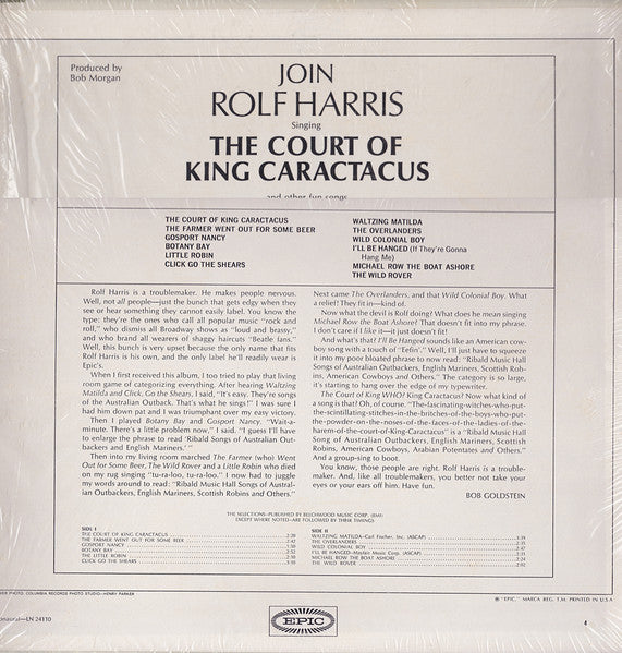 Rolf Harris : Join Rolf Harris Singing The Court Of King Caractacus And Other Fun Songs (LP, Album, Mono)