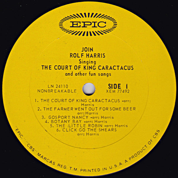 Rolf Harris : Join Rolf Harris Singing The Court Of King Caractacus And Other Fun Songs (LP, Album, Mono)