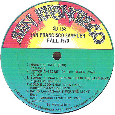 Various : San Francisco Sampler - Fall 1970 (LP, Smplr, PRC)