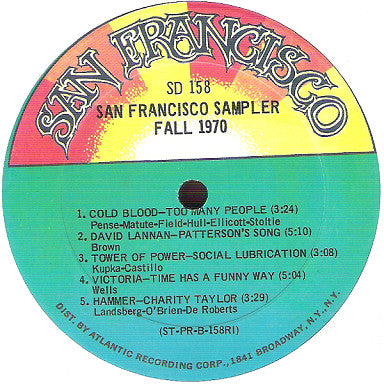 Various : San Francisco Sampler - Fall 1970 (LP, Smplr, PRC)