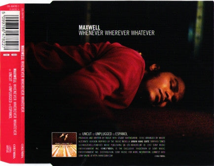 Maxwell : Whenever Wherever Whatever (CD, Single)
