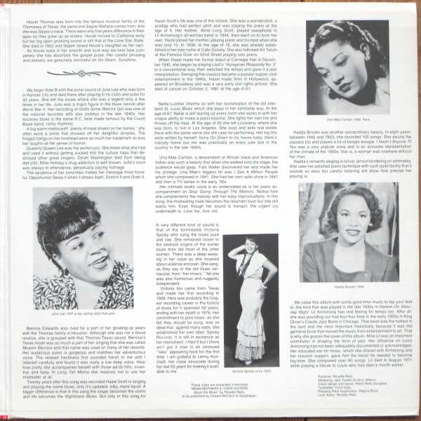 Various : Piano Singer's Blues - Women Accompany Themselves (LP, Comp)