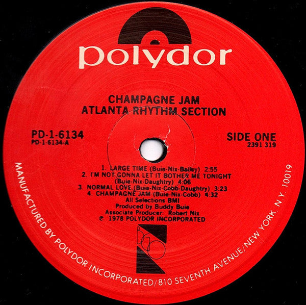Atlanta Rhythm Section : Champagne Jam (LP, Album, PRC)