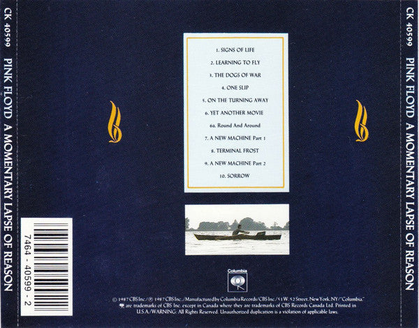 Pink Floyd : A Momentary Lapse Of Reason (CD, Album)