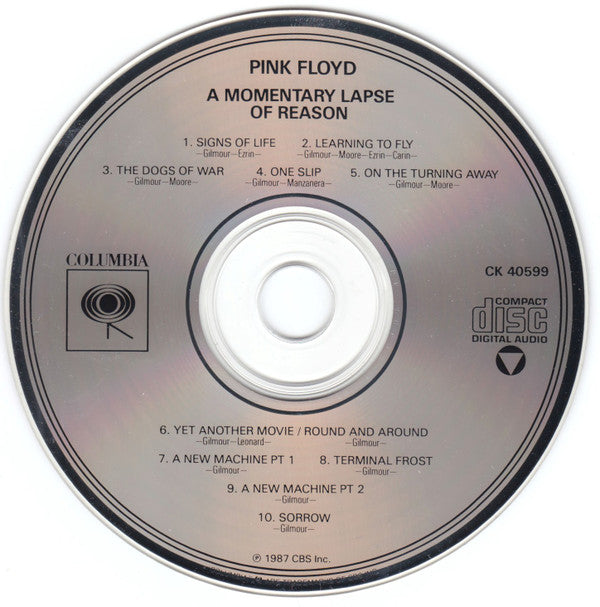 Pink Floyd : A Momentary Lapse Of Reason (CD, Album)