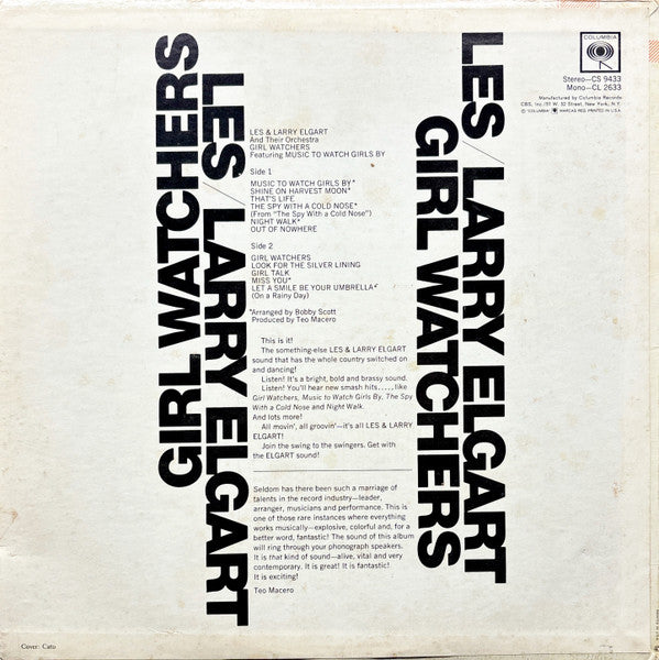 Les & Larry Elgart : Girl Watchers (Featuring Music To Watch Girls By) (LP, Album)