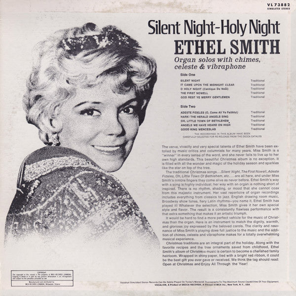 Ethel Smith : Silent Night-Holy Night (LP, Album, RE)