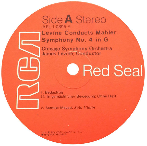 James Levine (2) Conducts Gustav Mahler, Chicago Symphony Orchestra, Judith Blegen : Symphony No. 4 In G (LP)