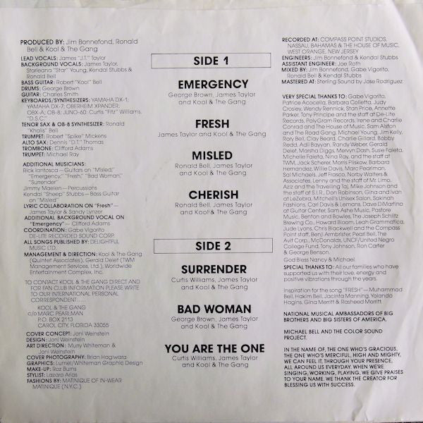 Kool & The Gang : Emergency (LP, Album, Club, Car)