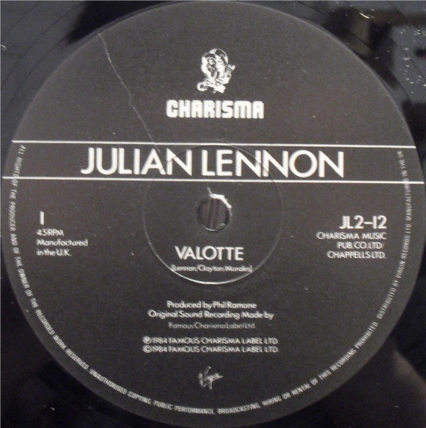 Julian Lennon : Valotte (12", Ltd)