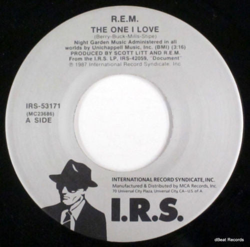 R.E.M. : The One I Love (7", Single, Pin)