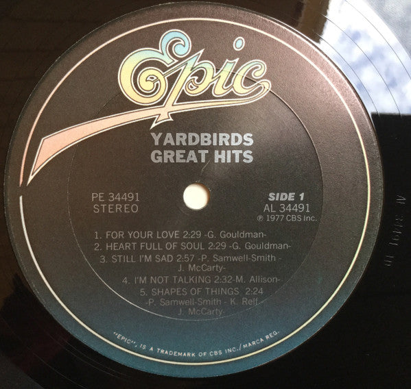 The Yardbirds : Great Hits (LP, Comp, RE, Pit)