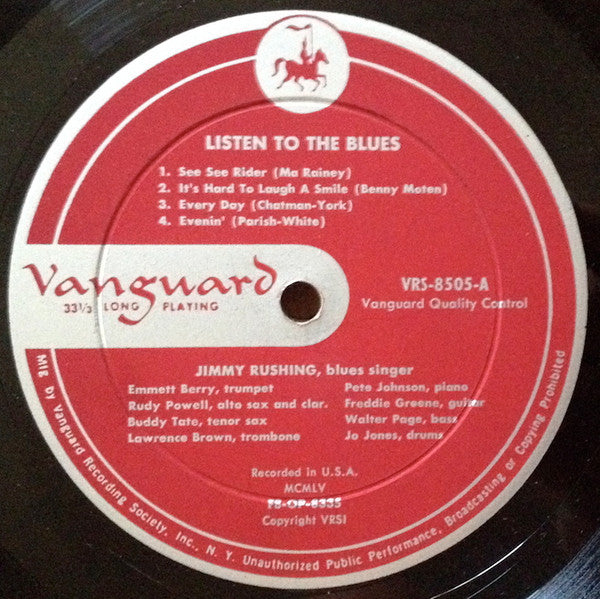 Jimmy Rushing : Listen To The Blues With Jimmy Rushing (LP, Album)