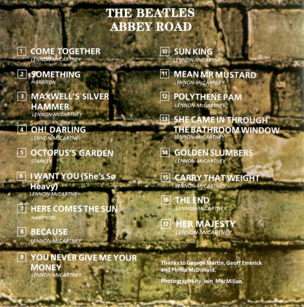 The Beatles : Abbey Road (CD, Album, RE, RM, DAD)