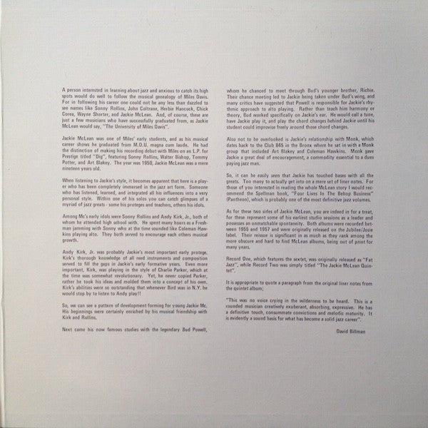 Jackie McLean Featuring Donald Byrd : Two Sides Of Jackie McLean (2xLP, Comp, Gat)