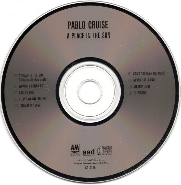 Pablo Cruise : A Place In The Sun (CD, Album, RE)
