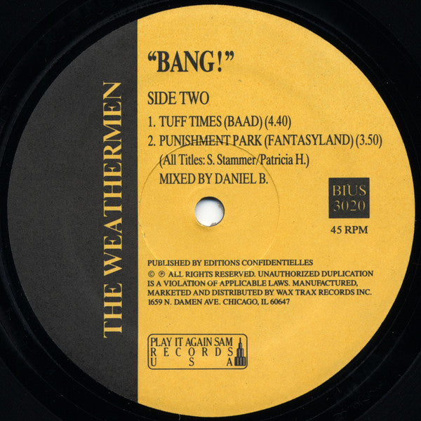 The Weathermen : Bang! (12", M/Print)