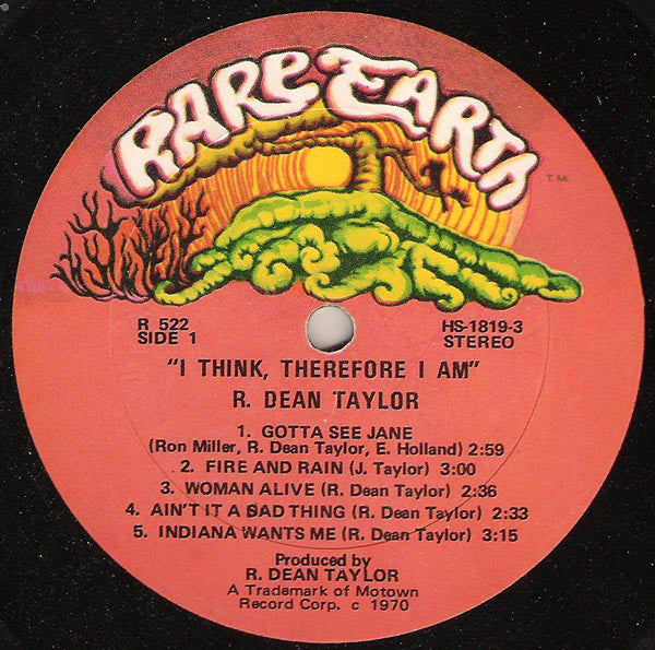 R. Dean Taylor : I Think, Therefore I Am (LP, Album)