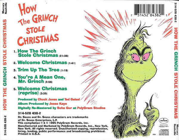 Dr. Seuss : How The Grinch Stole Christmas (CD, RM, PMD)