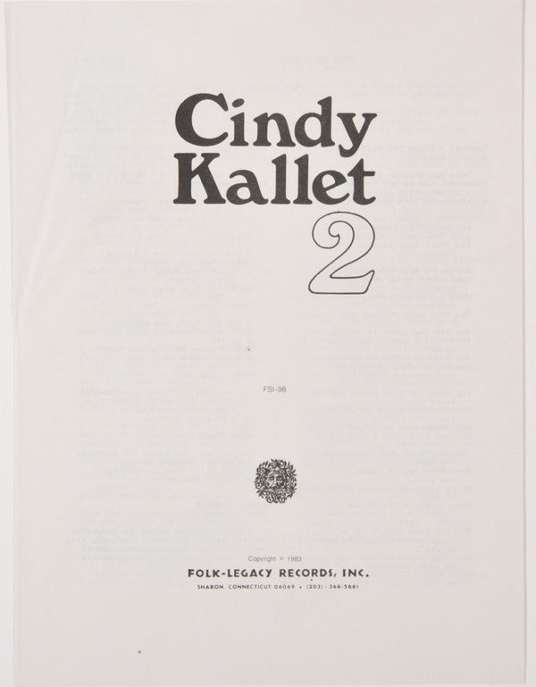 Cindy Kallet : 2 (LP, Album)