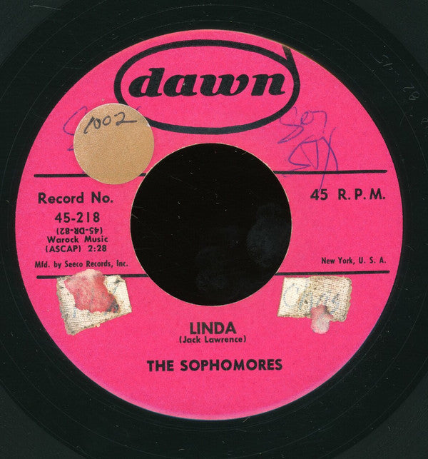 The Sophomores : Linda / I Get A Thrill (7")