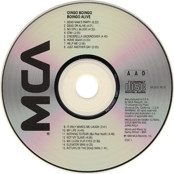 Oingo Boingo : Boingo Alive (Celebration Of A Decade 1979–1988) (2xCD, Album)