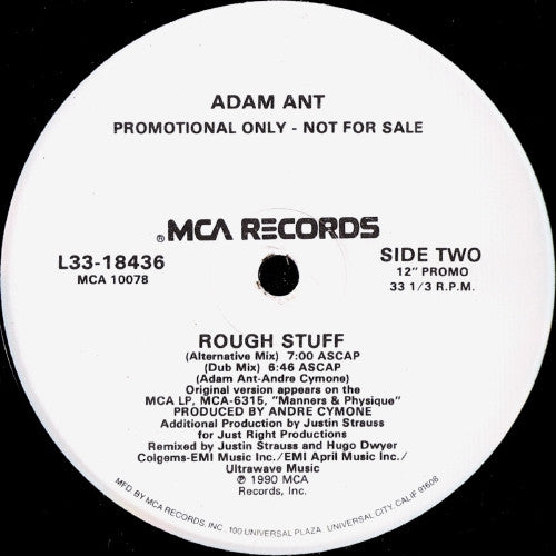 Adam Ant : Rough Stuff (12", Promo)