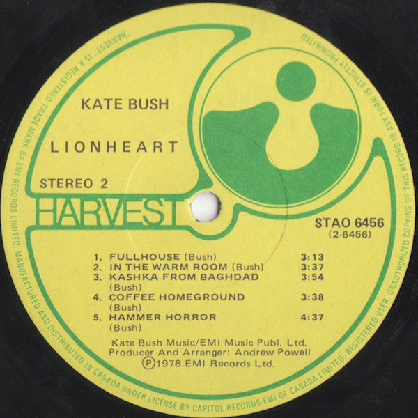 Kate Bush : Lionheart (LP, Album, Gat)