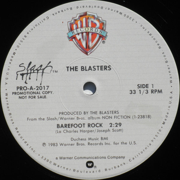 The Blasters : Barefoot Rock (12", Promo)