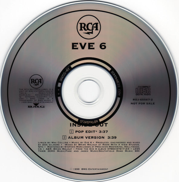 Eve 6 : Inside Out (CD, Single, Promo)