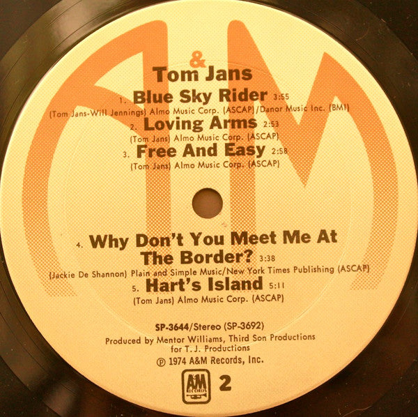 Tom Jans : Tom Jans (LP, Album, RE, Ter)