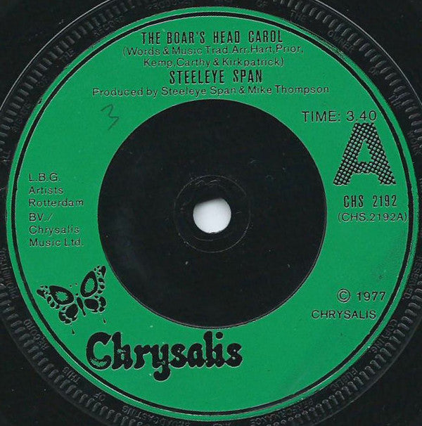 Steeleye Span : The Boar's Head Carol (7", Maxi, 'Dr)
